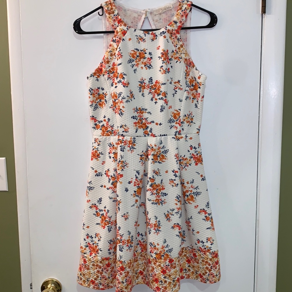 Rewind Orange Floral Dress